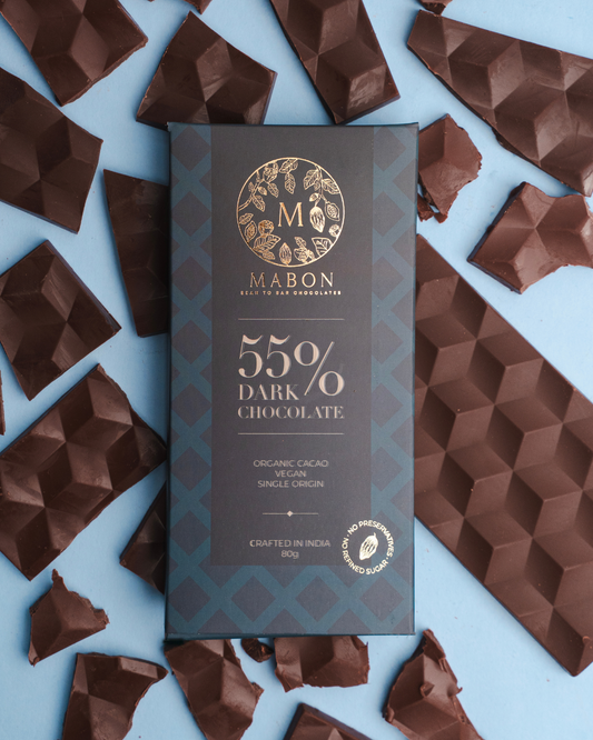 55% Dark Chocolate Bar (80g, 1 Bar)