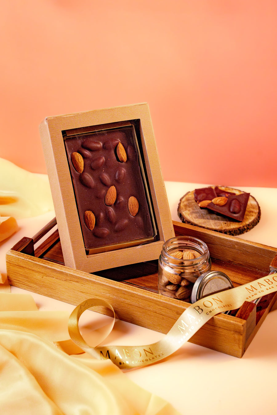 Sea Salt & Roasted Almond 55% Dark Bark Gift Box 80g