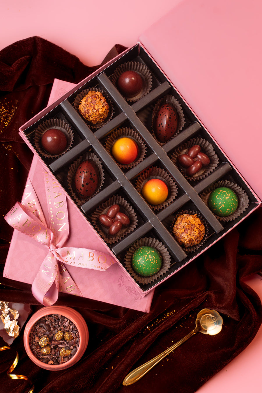 Luxury Chocolate Bonbons Box of 12 - hero