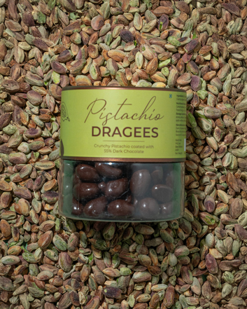 Pistachio Chocolate Dragees (120g, 1 Jar)