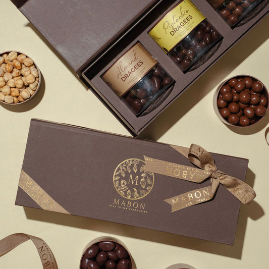 Chocolate Dragees Jars Gift Box (Box of 3)