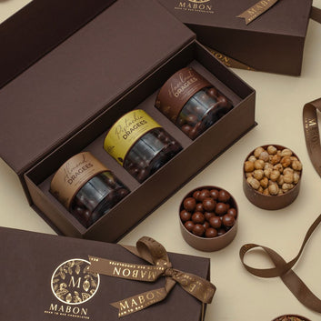Chocolate Dragees Jars Gift Box (Box of 3)