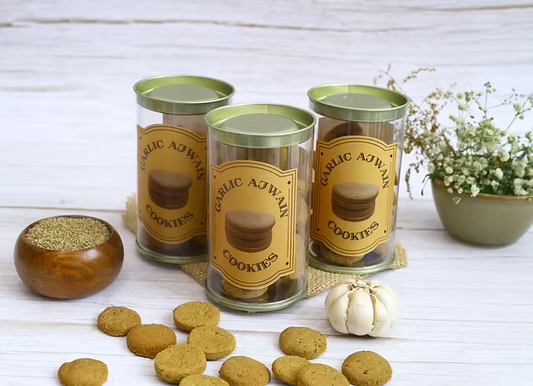 Garlic Ajwain Cookies (100 g, 1 Jar)