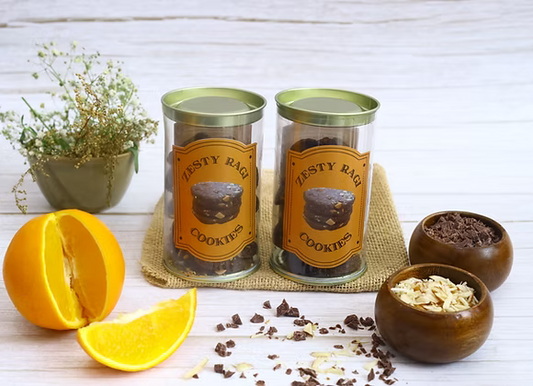 Zesty Ragi Cookies (100 g, 1 Jar)